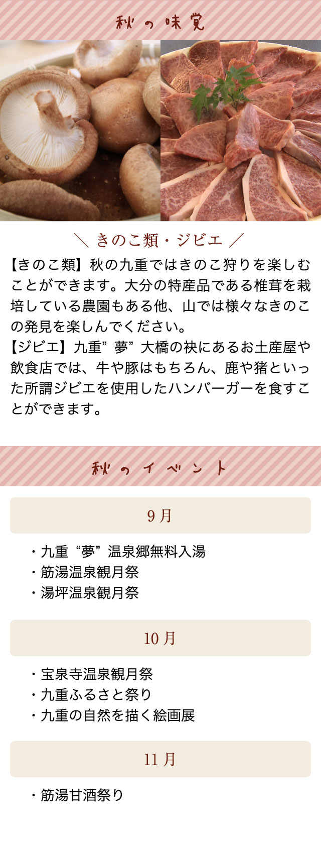 秋の味覚　秋のイベント